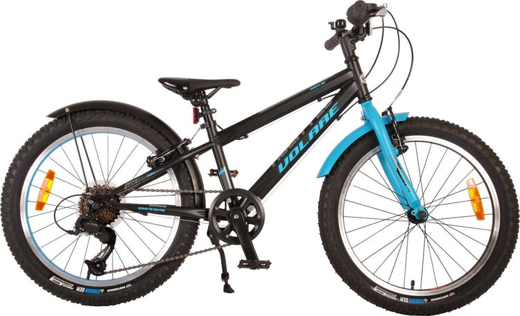 Volare Rocky Children's Bicycle - 20 Zoll - Blauschwarz - 85% zusammengebaut - 6 Geschwindigkeit - Prime Collection