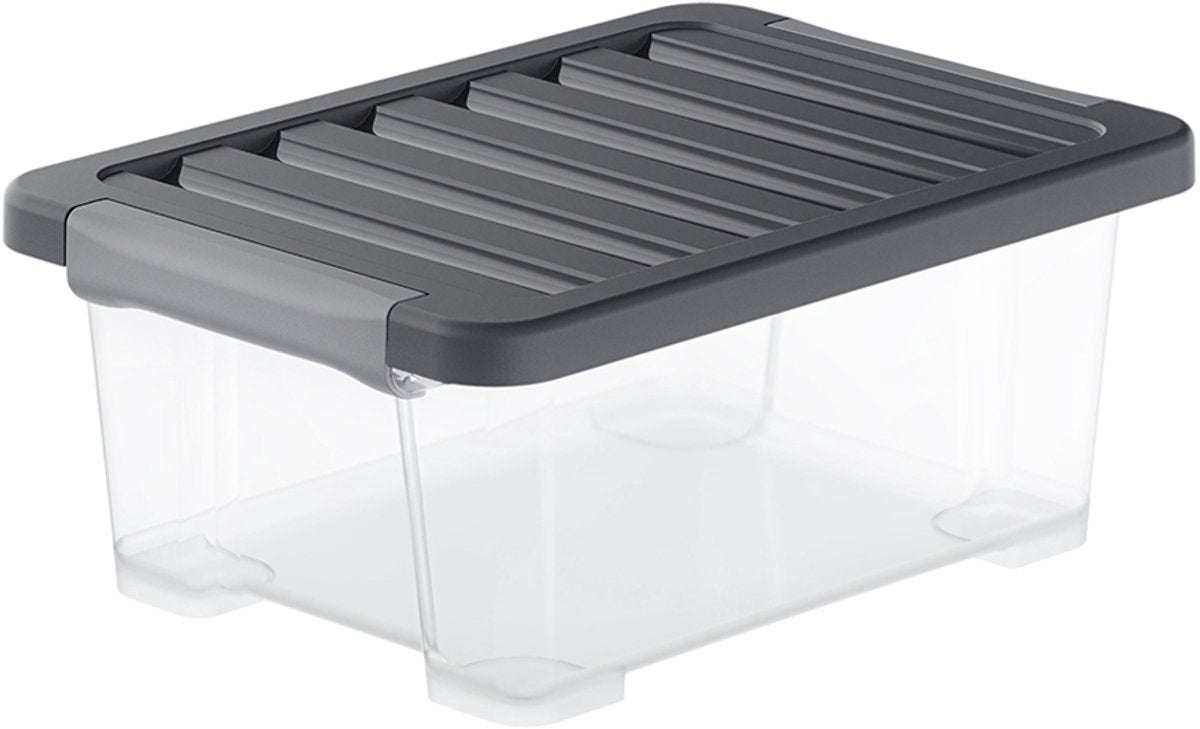 Rotho core plus Aufbewahrungsbox - 4er-Set - stapelbar - 11 ltr