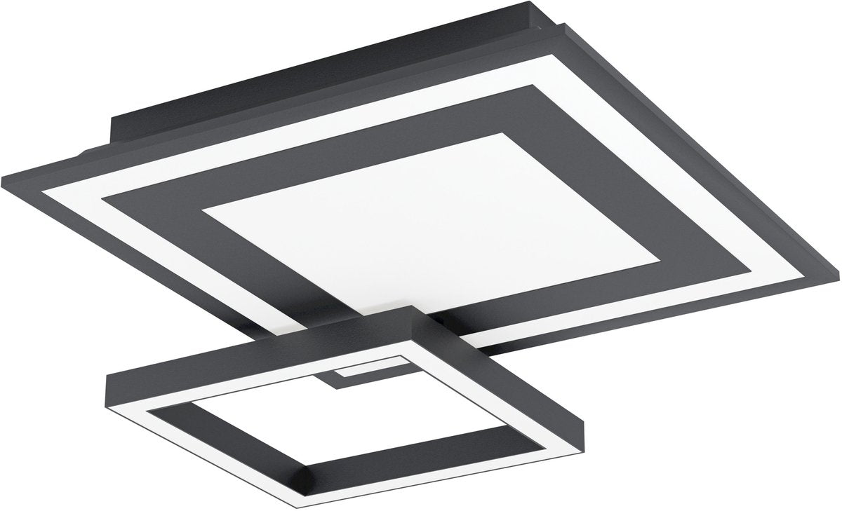 Eglo connect.z savatarila-z intelligente Deckenleuchte – 45 cm – Schwarz und Weiß – einstellbares RGB-Weißlicht – dimmbar – ZigBee