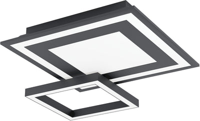 Eglo connect.z savatarila-z intelligente Deckenleuchte – 45 cm – Schwarz und Weiß – einstellbares RGB-Weißlicht – dimmbar – ZigBee