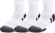 Under Armour ua Performance Tech 3pk qtr-wht Unisex-Sportsocken – Weiß – Jet Grey