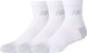 New Balance Active QTR Socken 3er-Pack Unisex-Sportsocken – Weiß