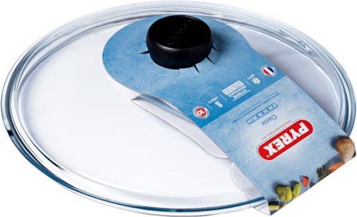 Pyrex klassischer Zubehördeckel – Borosilikatglas – ø28 cm – transparent