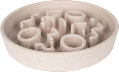 District 70 Bambus-Slow-Feeder – stilvoller Anti-Verschlingungs-Futternapf für Katzen – Merengue – ø13 cm – Merengue ø13 cm