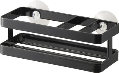 Yamazaki Flaschen-Schwammhalter-Waschbecken mit Saugnapf – Turm – Schwarz