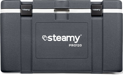 Steamy pro 120 – große Kühlbox – extra gut isoliert – 120 Liter – grau