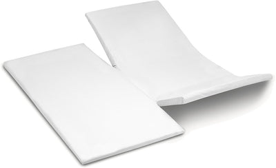 Cinderella-Wochenende-Spannbettlaken – geteilter Topper – 1 Person – Baumwolle – 180 x 210 cm – doppelt geteilt – weiß