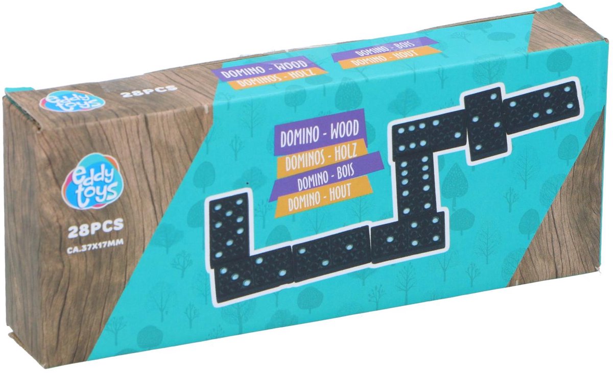 Domino-Set aus Holz, 28-teilig.