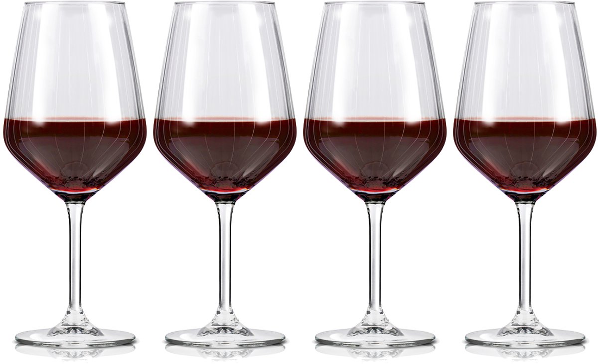 Alpina Weingläser Rotwein – 4 Stück Rotweingläser – Weinglas 50cl – Weinglas-Set – Glas-Set für Abendessen – Weingläser – klares Glas