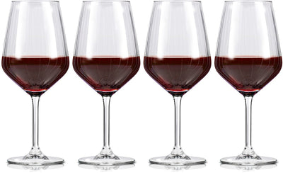 Alpina Weingläser Rotwein – 4 Stück Rotweingläser – Weinglas 50cl – Weinglas-Set – Glas-Set für Abendessen – Weingläser – klares Glas