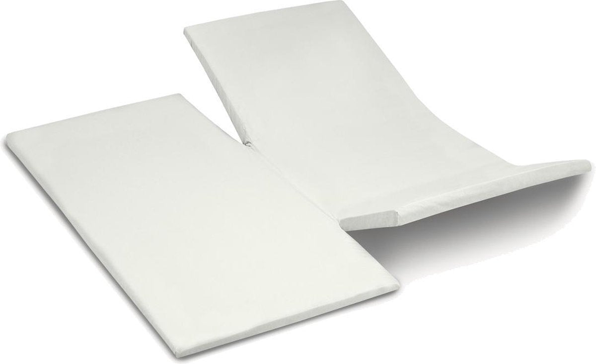 Cinderella-Wochenende – Topper-Spannbettlaken mit doppeltem Schlitz (bis zu 15 cm) – Baumwolle – 180 x 210 cm – Elfenbein