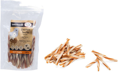 Beeztees Leckerli Hähnchenwirbel mit Fisch – Hundekekse – Hundeleckerlis – Hundesnacks – 200 Gramm