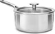 Mehrschichtiger Kochtopf aus Edelstahl von Kitchenaid – ø16 cm – 1,5 l – mit Glasdeckel – Induktion – PFAS-frei
