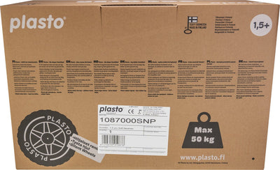 Plasto-Roller in Pfirsichfarbe – Lauflernhilfe – leise Räder – Laufauto – Sitzhöhe 22 cm – Sonderedition in sanften neutralen Farben – hergestellt in Finnland – ab 1 Jahr