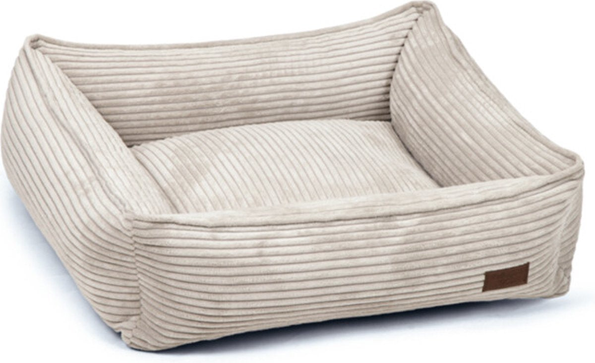 Entworfen von Lotte Ribbed – Hundebett – Hellgrau – 65 x 60 x 20 cm
