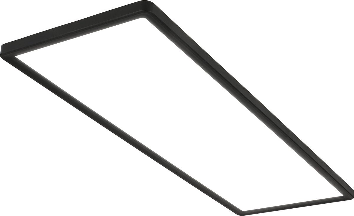 Briloner slim - LED-Deckenleuchte - Deckenlampe - Ultraflaches Panel - 4.000 K neutralweißes Licht - 58x20x3cm (LxBxH) - Schwarz