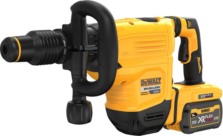 Dewalt-Werkzeuge – 54-V-Akku-Abbruchhammer SDS Max, 2x Akkus 9,0 Ah Flexvolt, Ladegerät DC832x2