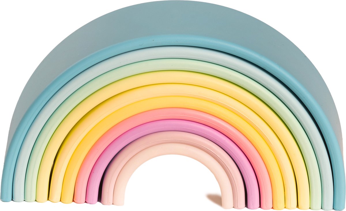 Dëna * Silikonspielset Set 10 i Regenbogenpastell
