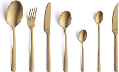Amefa Manille – 42-teiliges Besteckset für 6 Personen – Mattgold