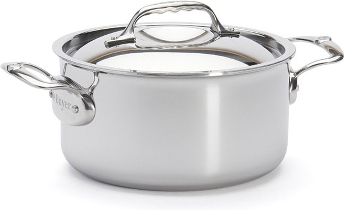 Debuyer de Buyer Affinity Kasserolle mit Deckel – ø 20 cm – Edelstahl
