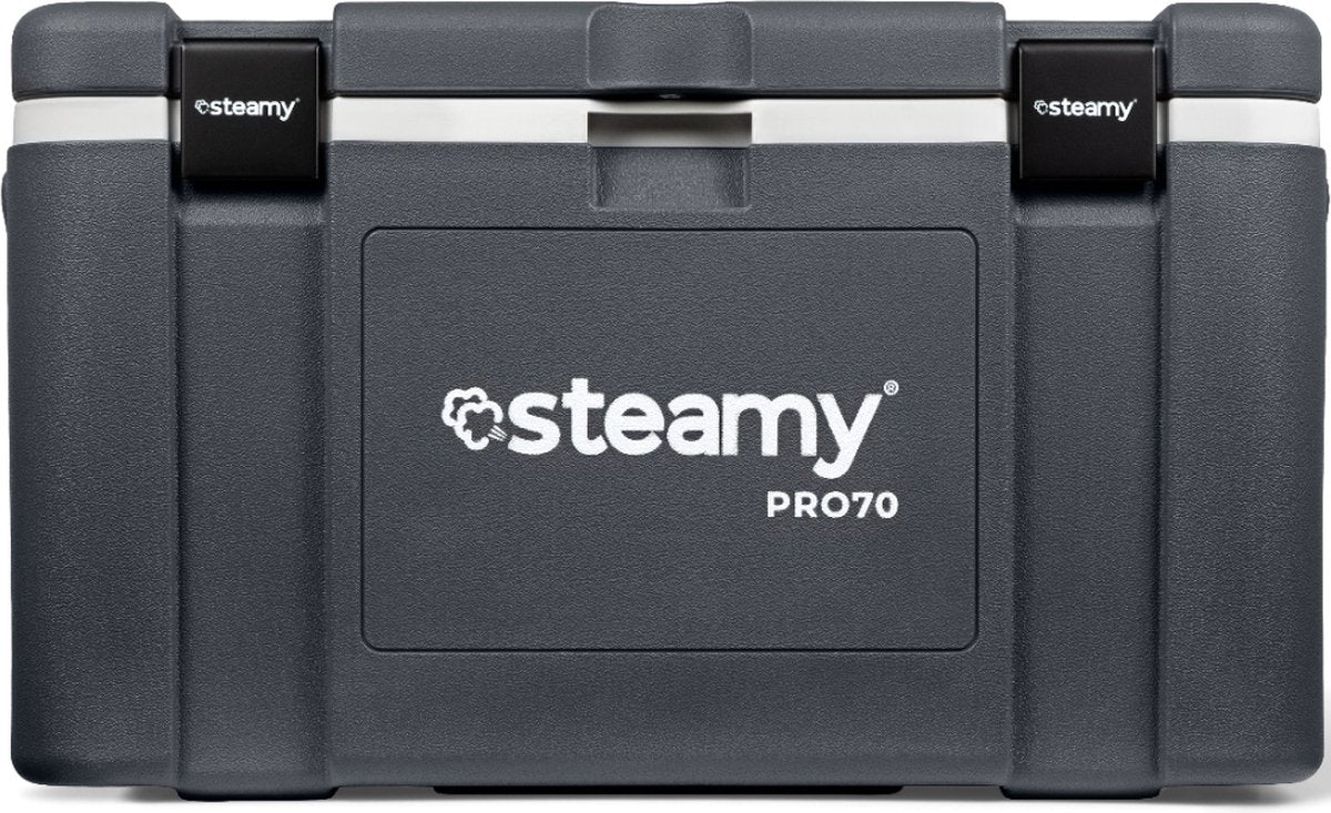 Steamy pro 70 – große Kühlbox – extra gut isoliert – 70 Liter – grau
