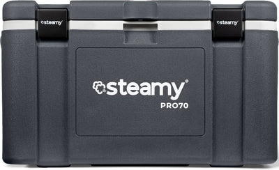 Steamy pro 70 – große Kühlbox – extra gut isoliert – 70 Liter – grau