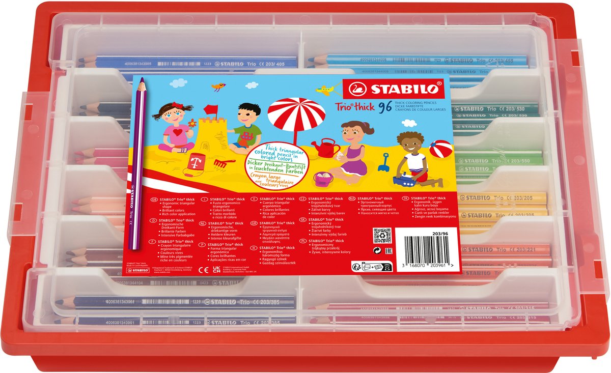 Stabilo Trio dicke Schulverpackung Buntstifte - 96 Stk.