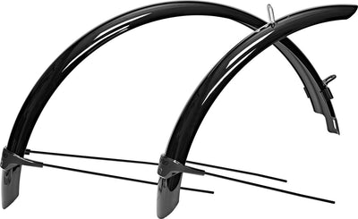 BBB Cycling Cityguard Schutzblech-Sets Citybike – 22 Zoll – vorderer Kotflügel und hinterer Kotflügel – verstellbar – schwarz – BFD-40