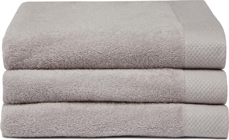 Seepferdchen reines Badetuch – 3er-Set – Baumwolle – superweich – Frottee – 60 x 110 cm – Beige