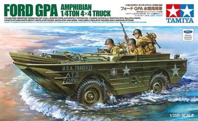 Tamiya Modellbausatzauto – 35336 Ford GPA Amphibian 1 4 Tonnen 4x4 LKW aus Kunststoff – 1:35 – Modellbau