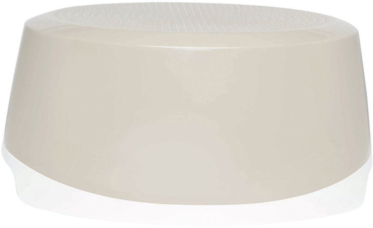 Bébé-jou Tritthocker Taupe – ovaler Kinderhocker – 25 x 30 x 15 cm