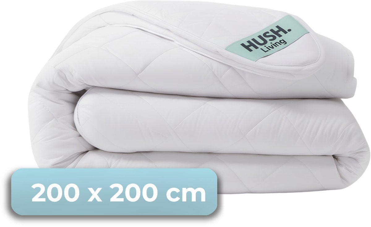 Stille. Living Hush Living – synthetische Bettdecke – alle Jahreszeiten – 200 x 200 cm – 350 g/m² hochwertige Polyesterfaser – mit Befestigungsschlaufen – warm und leicht