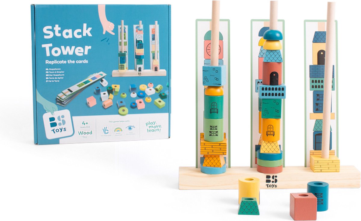 BS Toys Stapeling Towers Holzstapelspiel