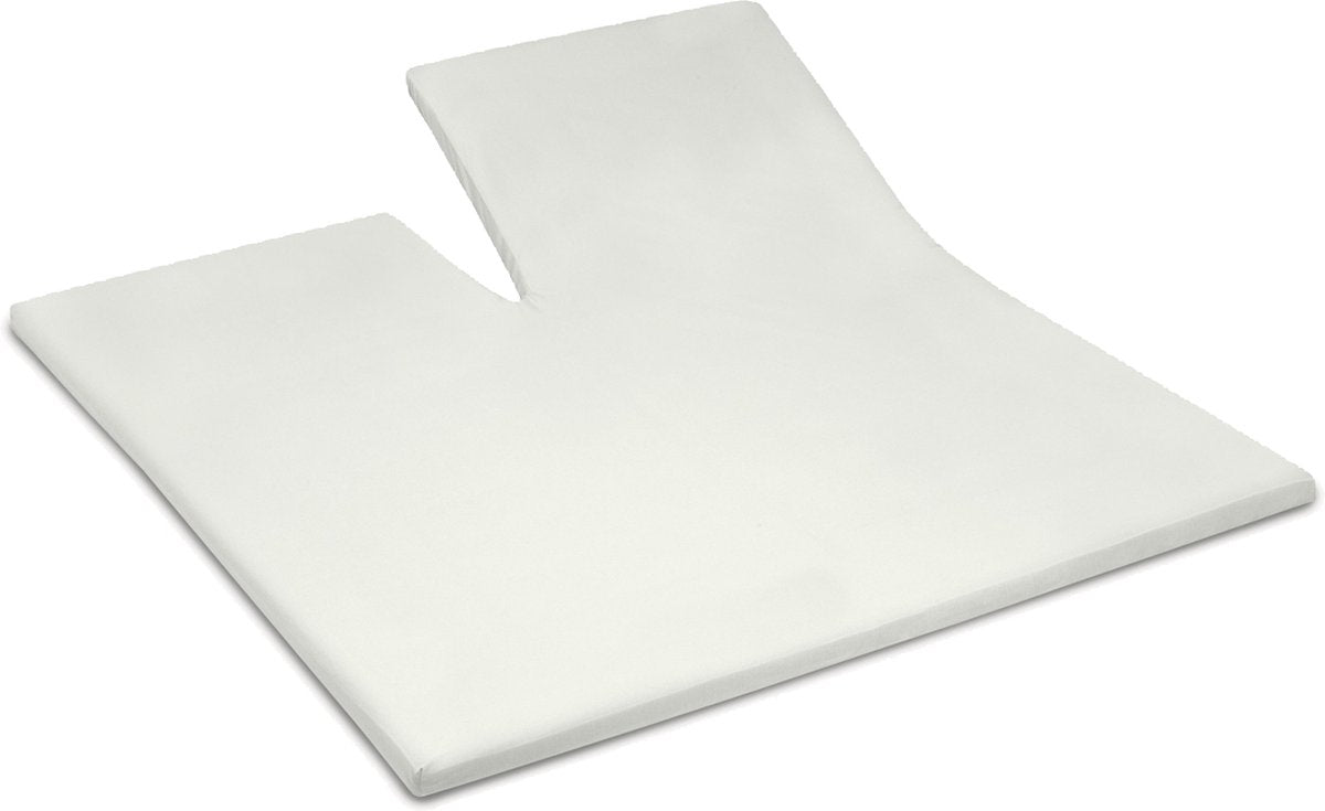 Cinderella – Sundays – Topper-Spannbettlaken mit Schlitz – 180 x 200 cm – bis 15 cm Matratzenhöhe – 100 % Baumwollsatin – Elfenbein