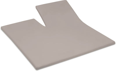 Cinderella – Sundays – Topper-Spannbettlaken mit Schlitz – 200 x 200 cm – bis 15 cm Matratzenhöhe – 100 % Baumwollsatin – Taupe