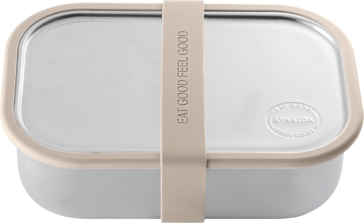Aya ida aya ida - Lunchbox - Aufbewahrungsbox - Mitnehmen - Brot - 1000ml - Cremebeige