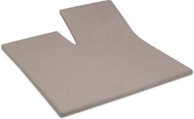 Cinderella – Weekend – Topper-Spannbettlaken mit Schlitz – 180 x 200 cm – bis 15 cm Matratzenhöhe – 100 % Baumwolle – Taupe