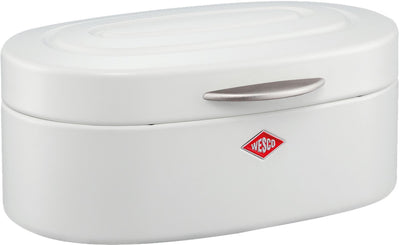 Wesco einzelner Elly-Brotkasten | 8,5 Liter | Metall - mattweiß | Brotaufbewahrungsbox