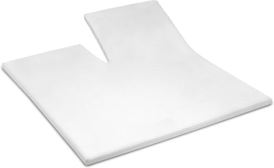Cinderella – Sundays – Topper-Spannbettlaken mit Schlitz – 160 x 200 cm – bis 15 cm Matratzenhöhe – 100 % Baumwoll-Satin – weiß