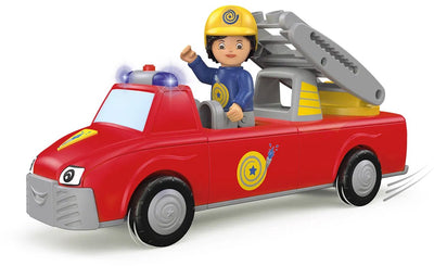 Toddys von siku – Harry Helpy – Spielzeug-Feuerwehrauto – spannendes, hochwertiges Spielzeug mit Friktionsmotor (Schwungradmotor) – ideal zur Verbesserung der Feinmotorik – alle Toddys miteinander kombinieren! - geeignet ab 1 Jahr