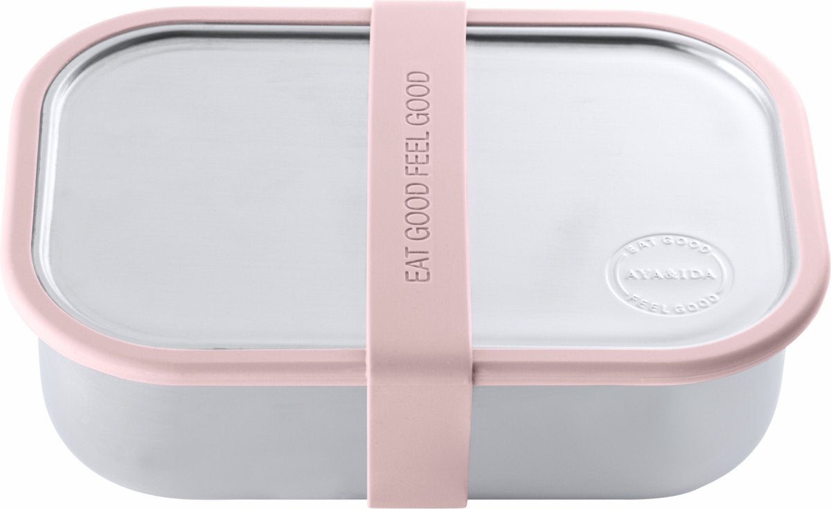 Aya ida aya ida – Lunchbox – Aufbewahrungsbox – zum Mitnehmen – Brot – 1000 ml – zartrosa