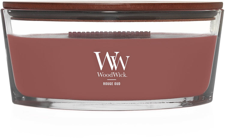 Woodwick Hearthwick Flame Ellipse Duftkerze – Rouge Old – 50 Brennstunden