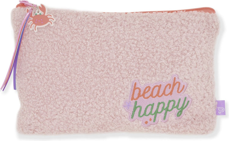 Känguru-Federmäppchen – Beach Happy – rosa Teddy – 24 x 15 cm – k-pm320035