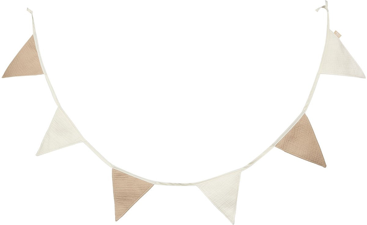 Jollein Flaggenlinie 200 x 17 cm, Partykollektion, Keks-Elfenbein