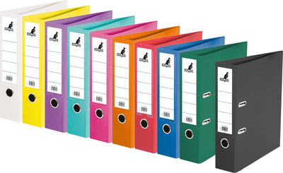Kangaro-Ordner – A4 – 2-Ring – Rückenbreite 75 mm – 10 Stück in verschiedenen Farben – K-3000P10