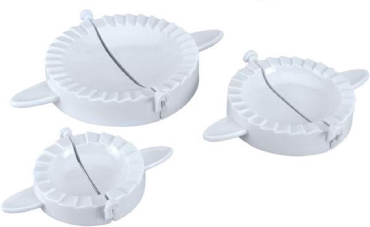 Metaltex – Set mit 3 Teigformen – Ravioli-Maker – 9, 12 und 15 cm – weiß – Kunststoff