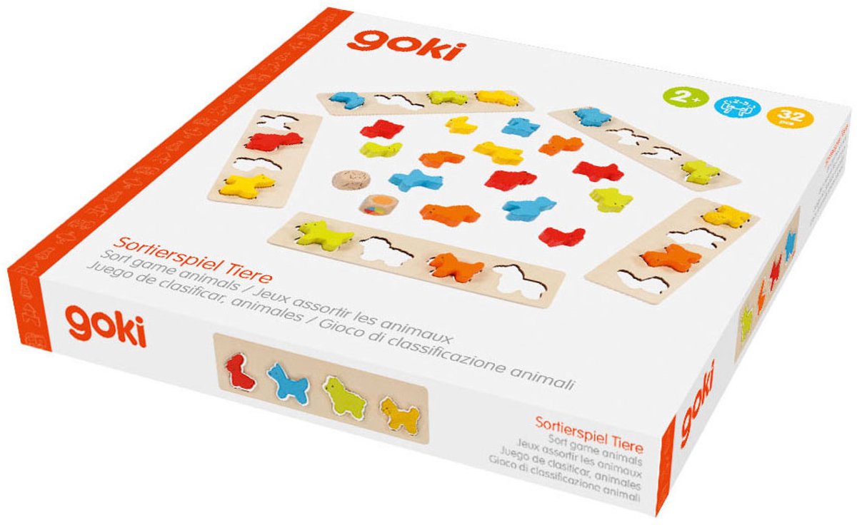 Goki Holzsortierspieltiere, 25dlg.