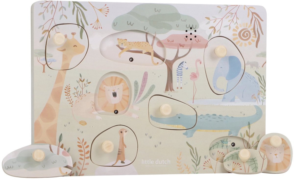 Little Dutch Soundpuzzle FSC - Safari Friends