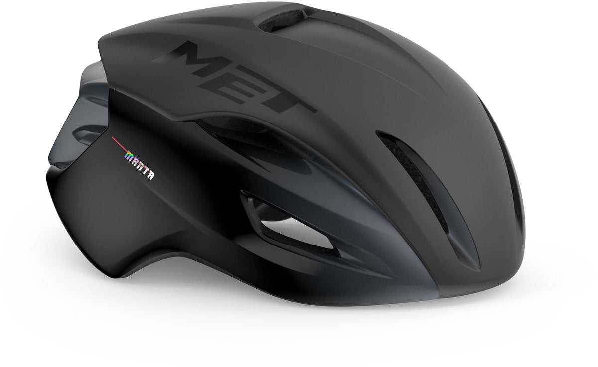 Mit Manta Mips Fahrradhelm – Aerodynamischer Rennradhelm Mips – Fahrradhelm für Damen und Herren – Größe S – Schwarz | matt glänzend
