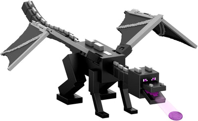 Mattel Minecraft Attack with Dragon Breath of the Ender Dragon Actionfigur mit 10 Discs